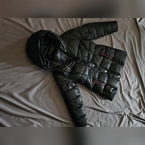 Michael Michael Kors Girl's Puffer Black Raincoat Jacket